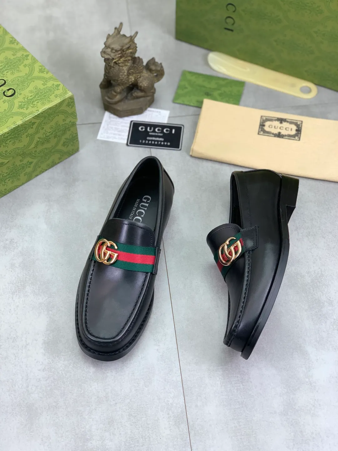 Men's men's shoes 💰P480 [New style] Water-dyed cowhide 💰💎💎💎 [Gucci] GUCCI high-end men's formal business leather shoes, original order 1:1 authentic goods! Original imported high-end open-edge beaded calfskin, original metal buckle, imported first-layer cowhide lining for feet, original outsole, men's shoe size: 38-45, 4️⃣ colors available